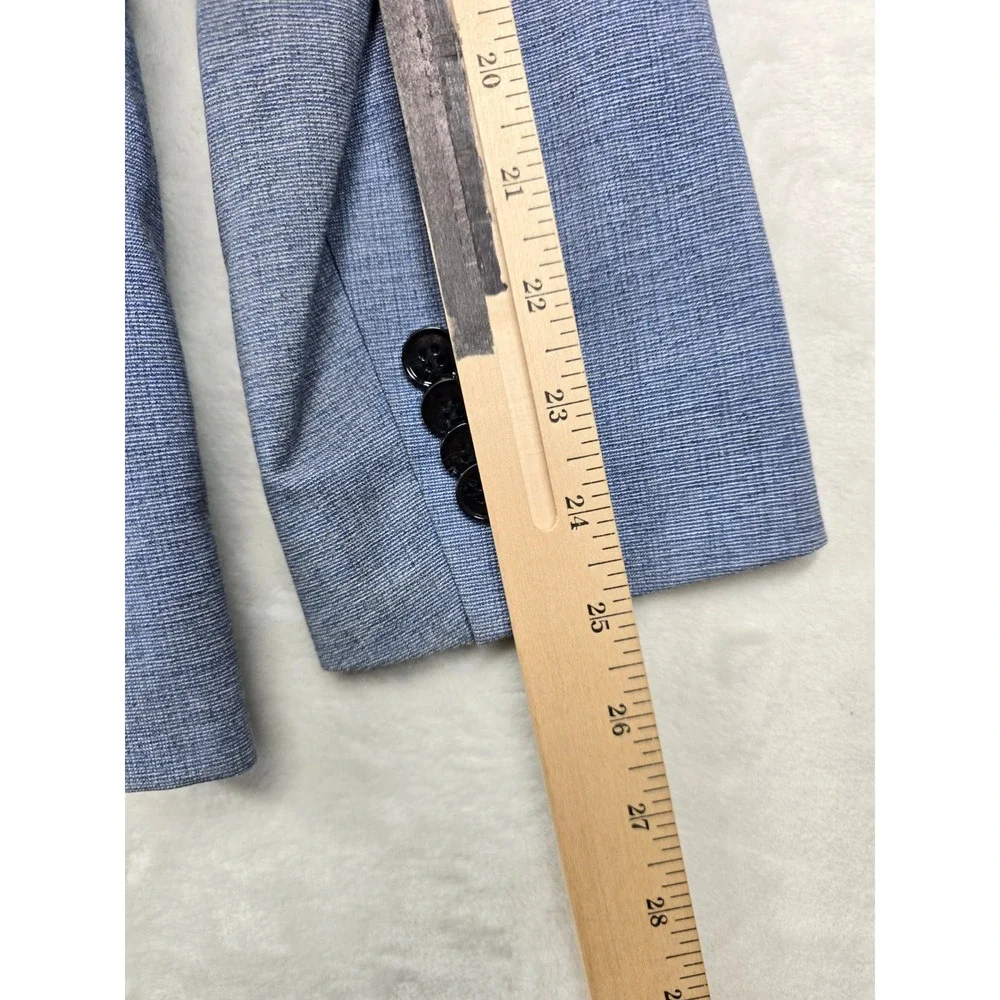H&M Skinny Fit Suit Mens‎ 40R 2 Piece Pants 34x29 Blue Wool Blend